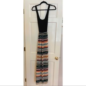 Cotton top maxi with striped bottom